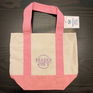 Pink Pastel Trader Joe’s Mini Tote NWT